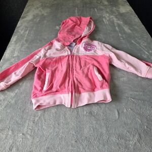 Majestic Cubs Jacket Girls 2T Pink Hooded Full Zip Pockets Sports Jacket‎
